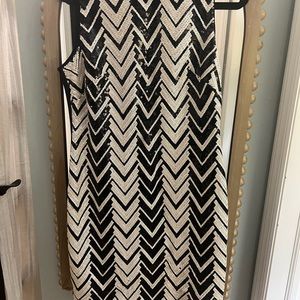 Vince Camino black and white sequin cocktail dress